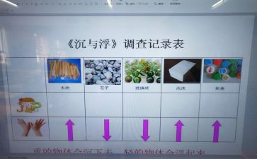 沉与浮的游戏教案8篇