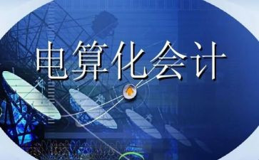 电算化报告总结5篇