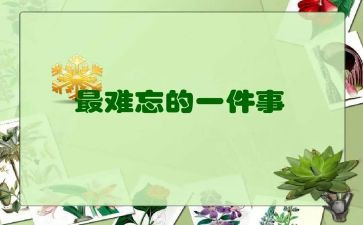 我难忘的小学作文精选6篇